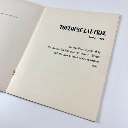 Toulouse-Lautrec – Arts Council exhibition catalogue, 1961