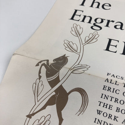 Prospectus for The Engravings of Eric Gill introduction by Douglas Cleverdon | Christoper Skelton | September Press, 1983