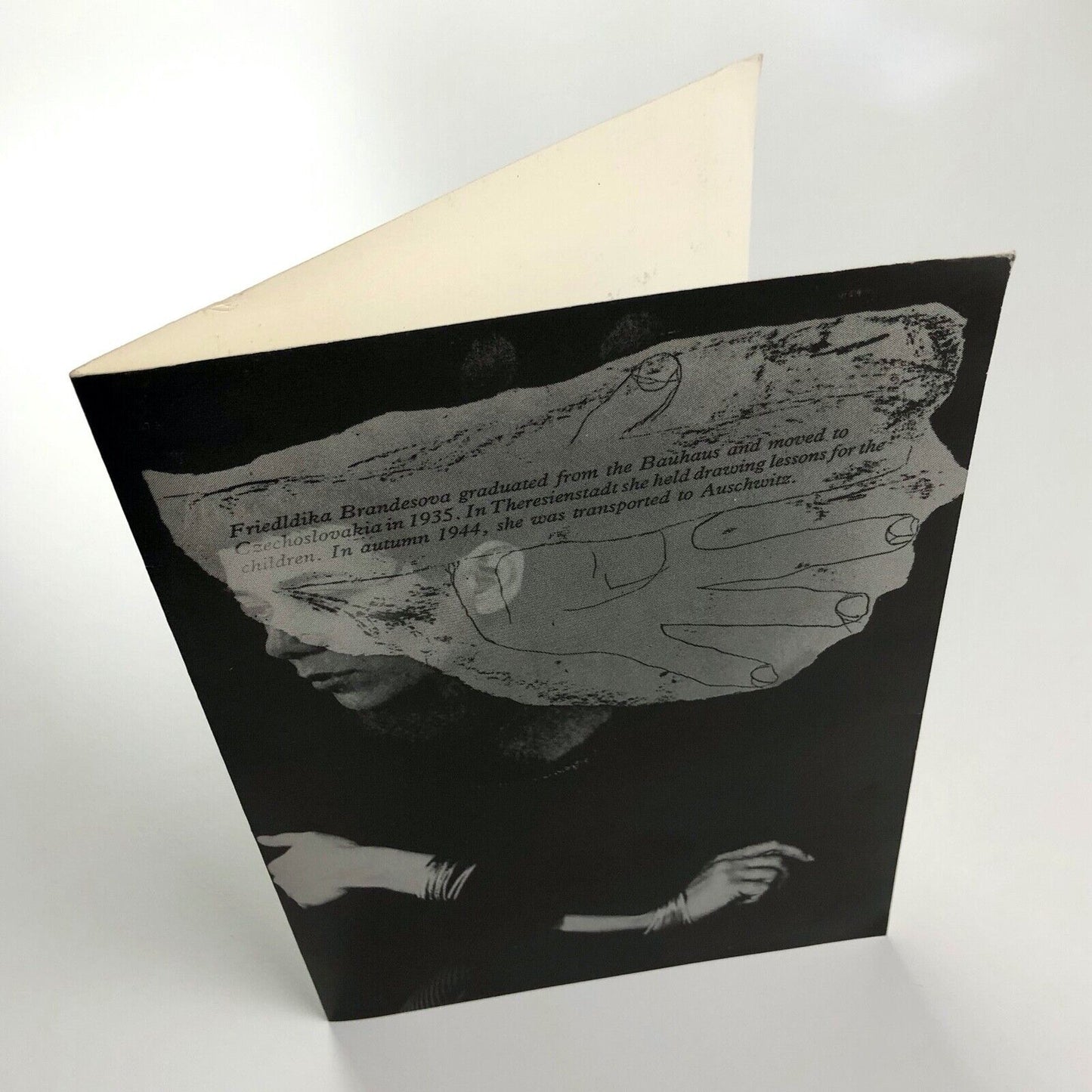 Folding card for John Goto. Terezin | Cornerhouse, Manchester, 1989