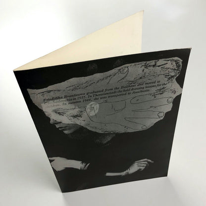 Folding card for John Goto. Terezin | Cornerhouse, Manchester, 1989