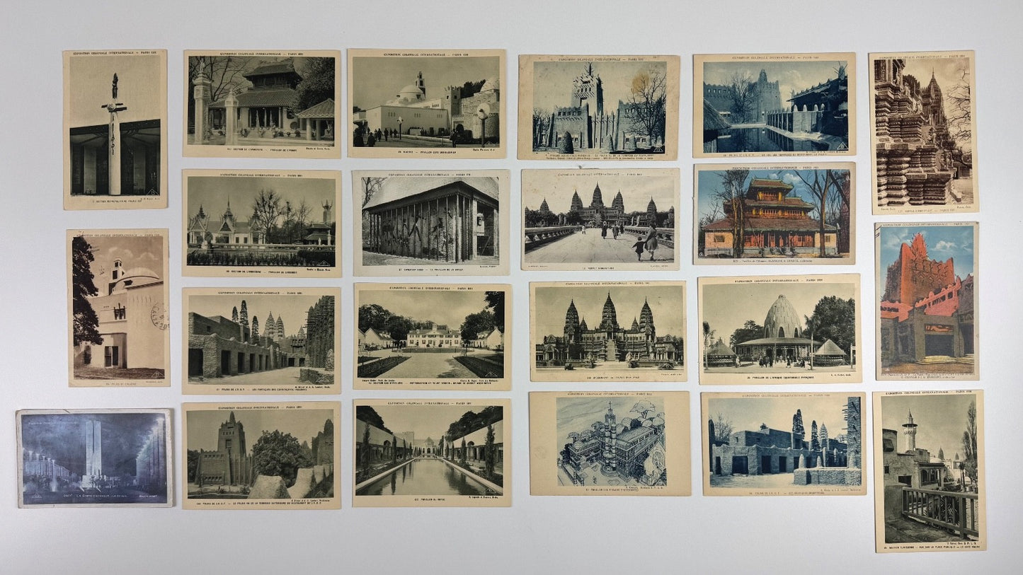 22 postcards relating to the Exposition Coloniale Internationale de Paris 1931
