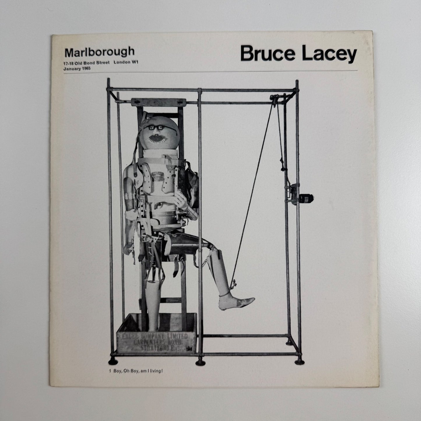 Bruce Lacey | Marlborough Janury 1965 cat. 154 design by Gordon House