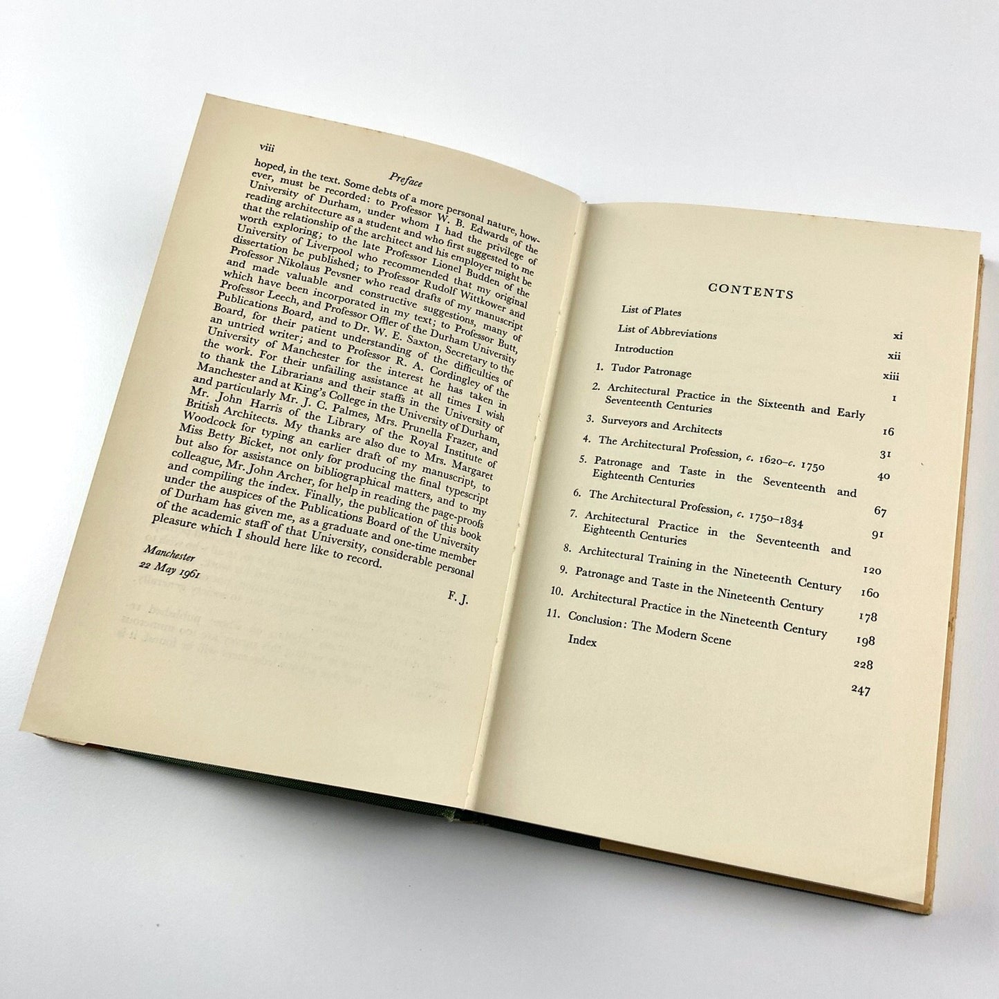 Architect and Patron by Frank Jenkins | University of Durham Publications | Oxford University Press, 1961