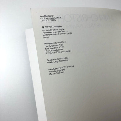 Ann Christopher: Sculpture and Drawings 1969-89 | Royal Academy exhibition catalogue, 1989