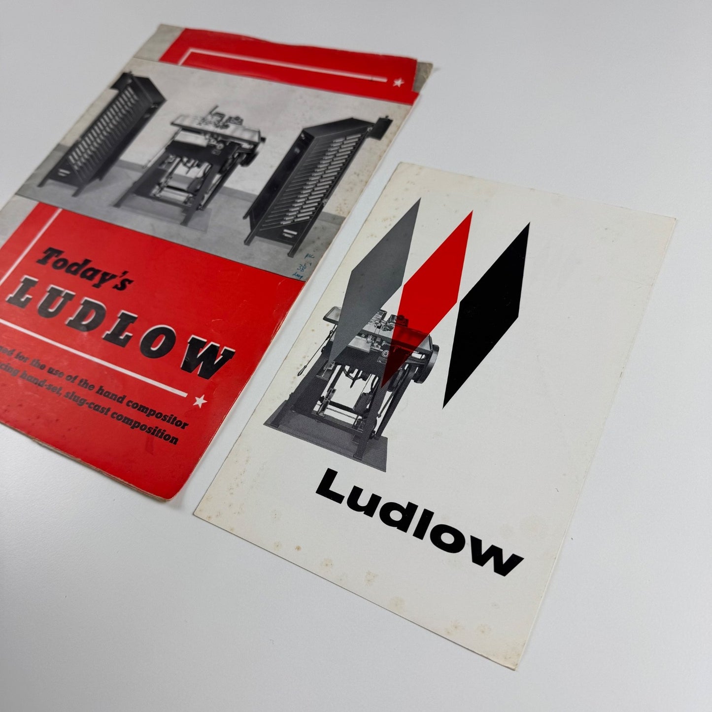 Two leaflets for Ludlow Typograph Company, Chicago Ludlow machinery