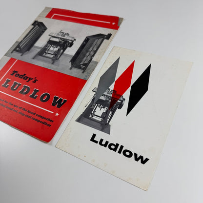 Two leaflets for Ludlow Typograph Company, Chicago Ludlow machinery