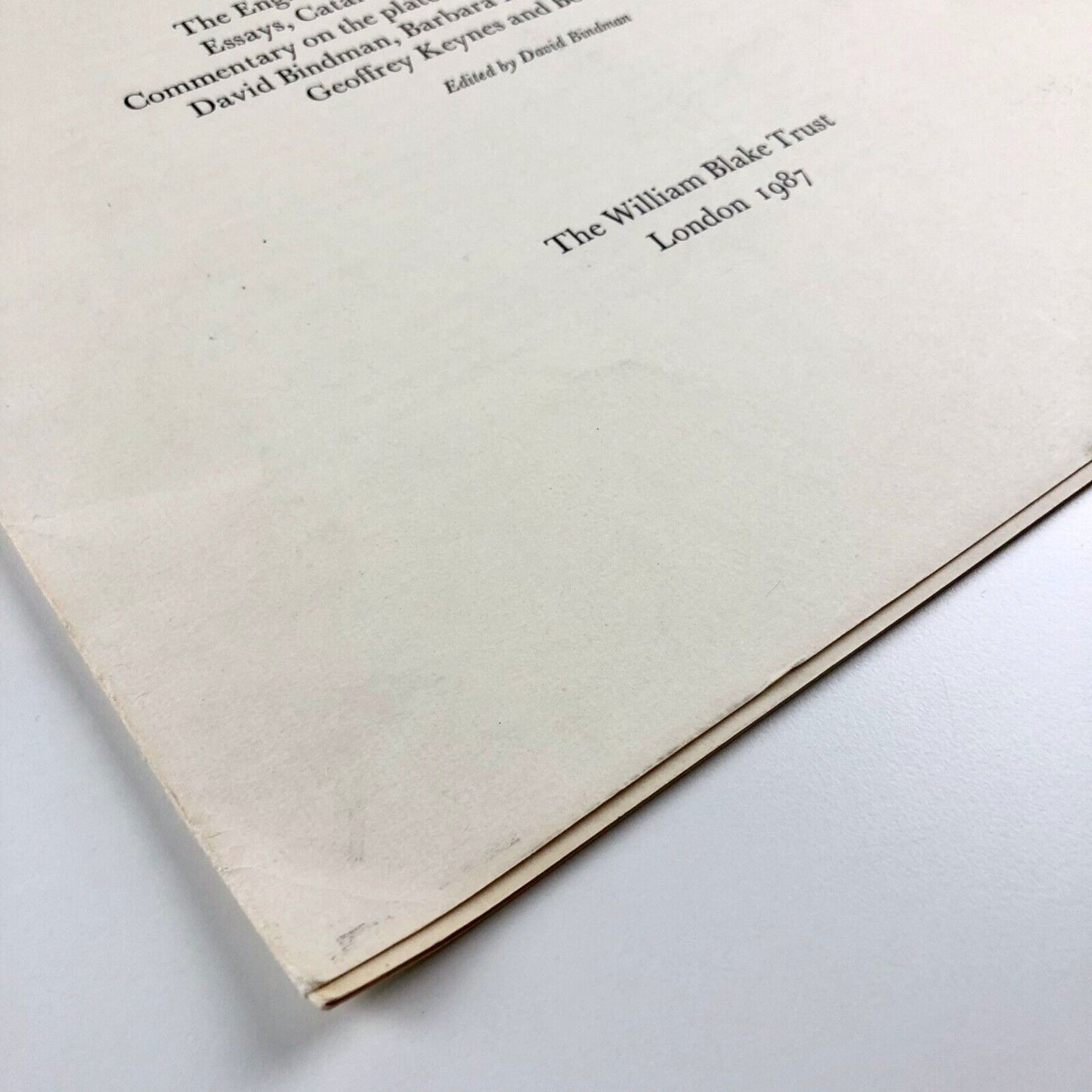 Prospectus for William Blake – Illustrations of the Book of Job | William Blake Trust, 1987