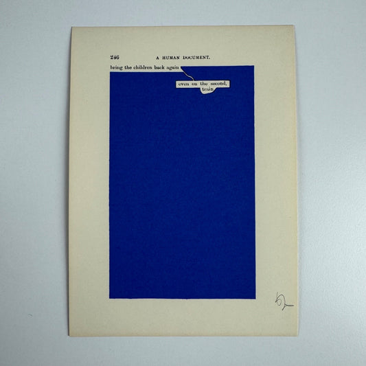 A Humument page 246 'bring the children back' by Tom Phillips | The Tetrad Press, 1970