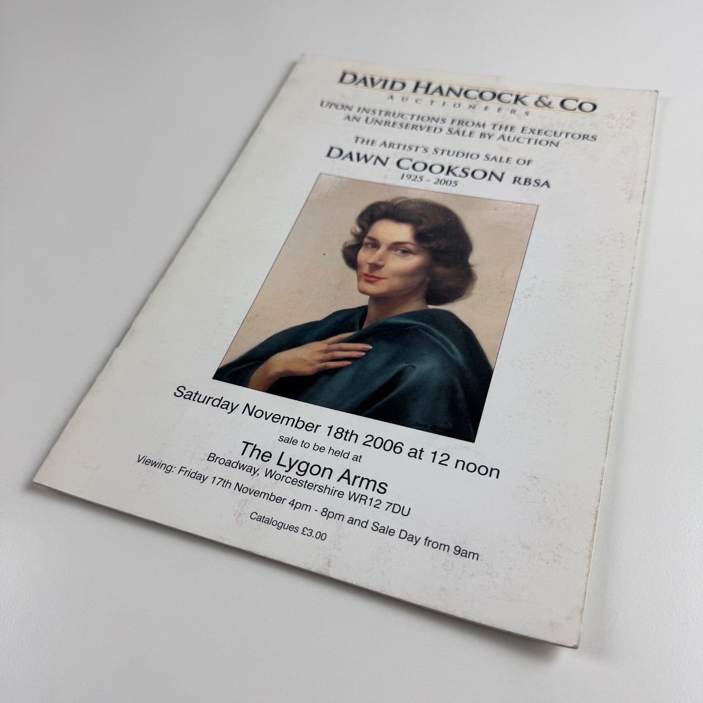 The artist’s studio sale of Dawn Cookson | David Hancock & Co, 18 November 2005