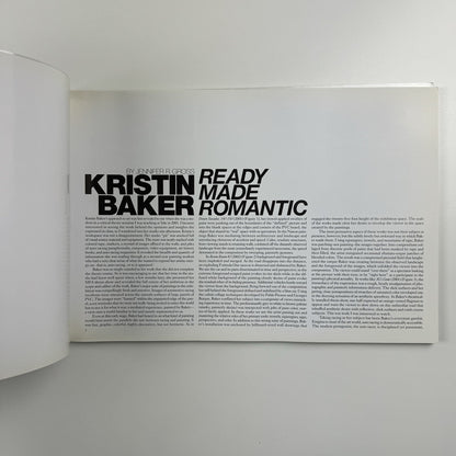 Kristin Baker. Surge and Shadow | Deitch Projects New York 2007 catalogue