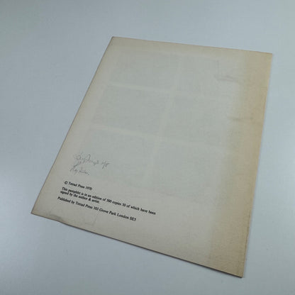 Roy Fisher. Correspondence. Tom Phillips. Tetrad Press, 1970 limited edition signed