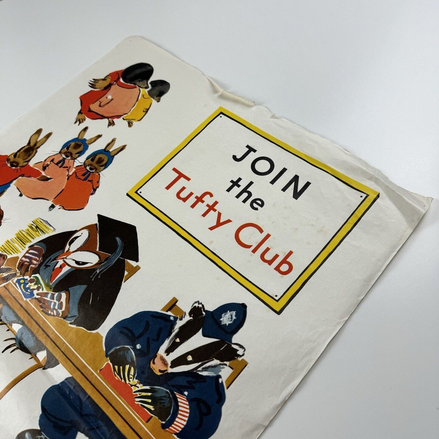 'Join the Tufty Club'. Public information poster Royal Society for Prevention of Accidents (RoSPA) | illustration by Marcia Lane Foster, undated