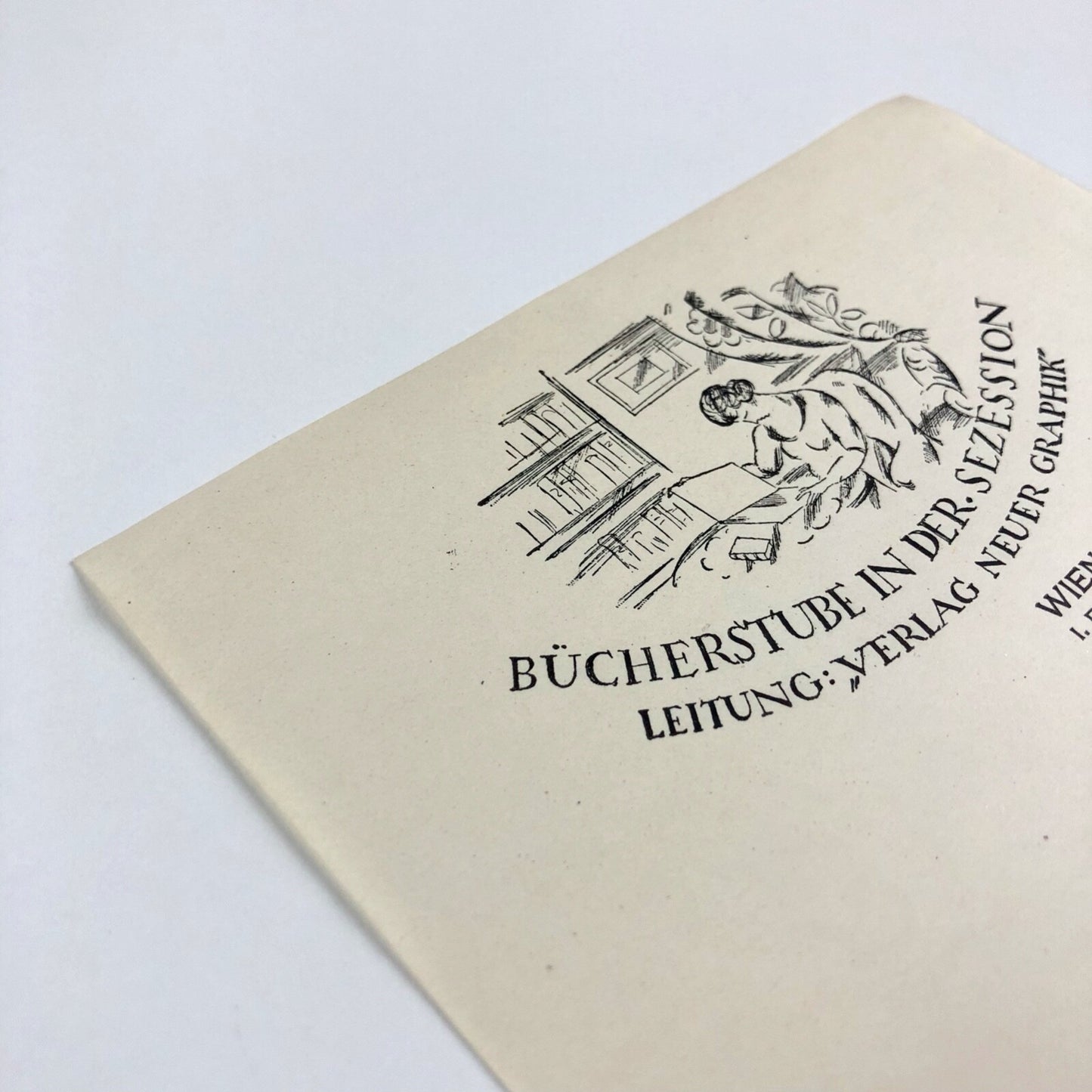 One sheet of stationery for Bücherstube in Der Sezession. Leitung: Verlag Neuer