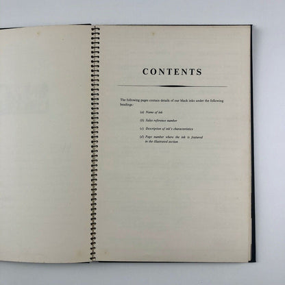 Black Inks by Coates | A Specimen Book of Fine Printing Inks, 1950s?