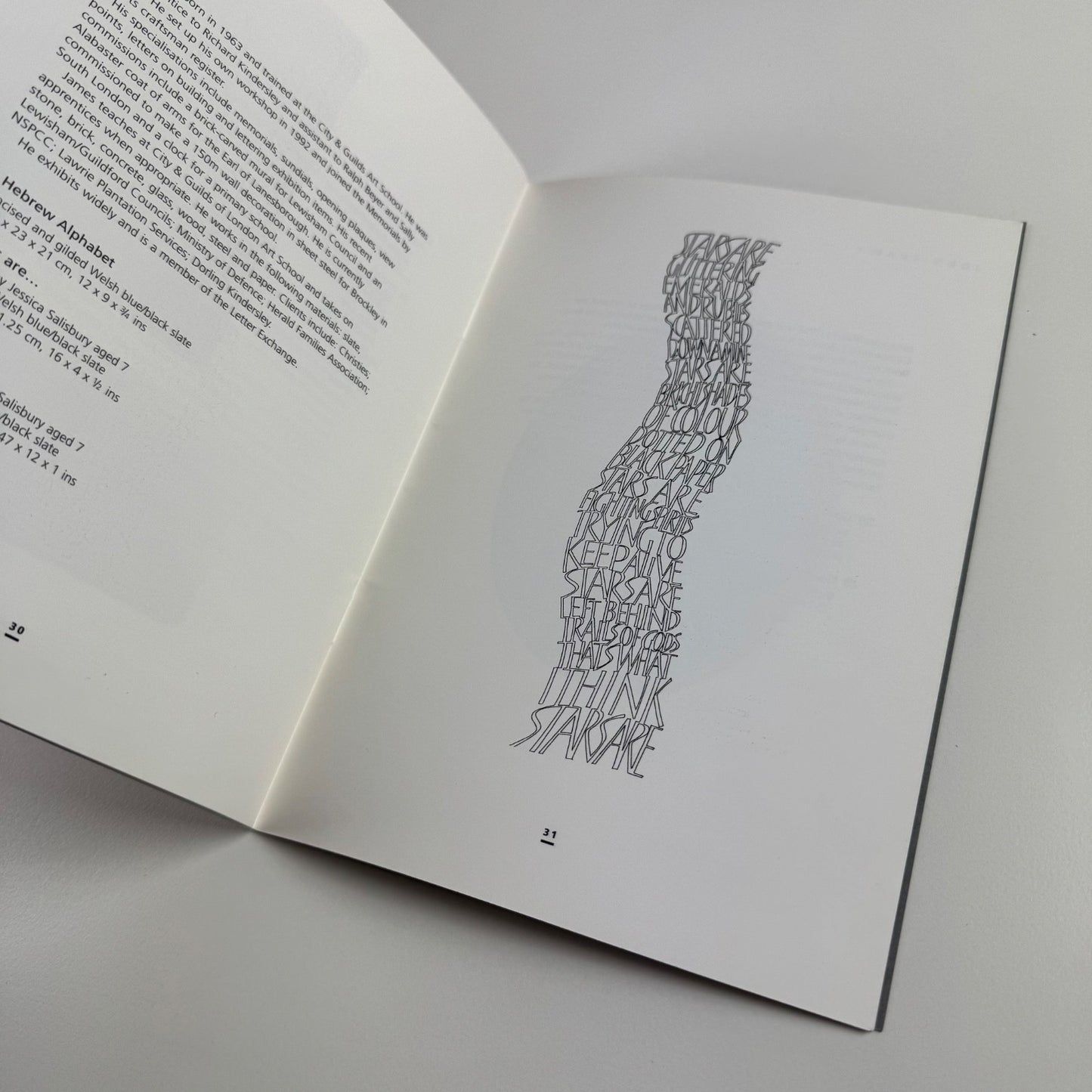 Stone Words | Wolseley Fine Arts | Pentagram, 2002 introduction by Ralph Beyer