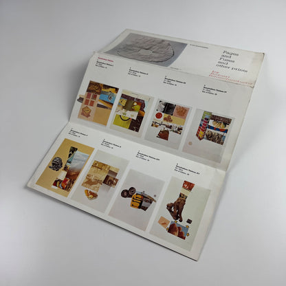 Fold-out poster/leaflet for Pages and Fuses and other prints by Robert Rauschenberg | Welsh Arts Council, 1975