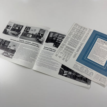 Ercol Mural Theme leaflet, includes planner, price and stockist lists, 1969