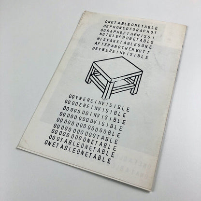Leaflet for Robin Crozier: Table-project rubber 4 (1981) no 1, Jan to April signed