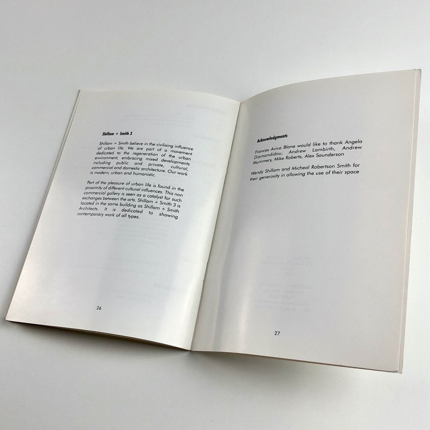 Frances Aviva Blane: New Drawings, catalogue | Shillam + Smith 3, London 1997