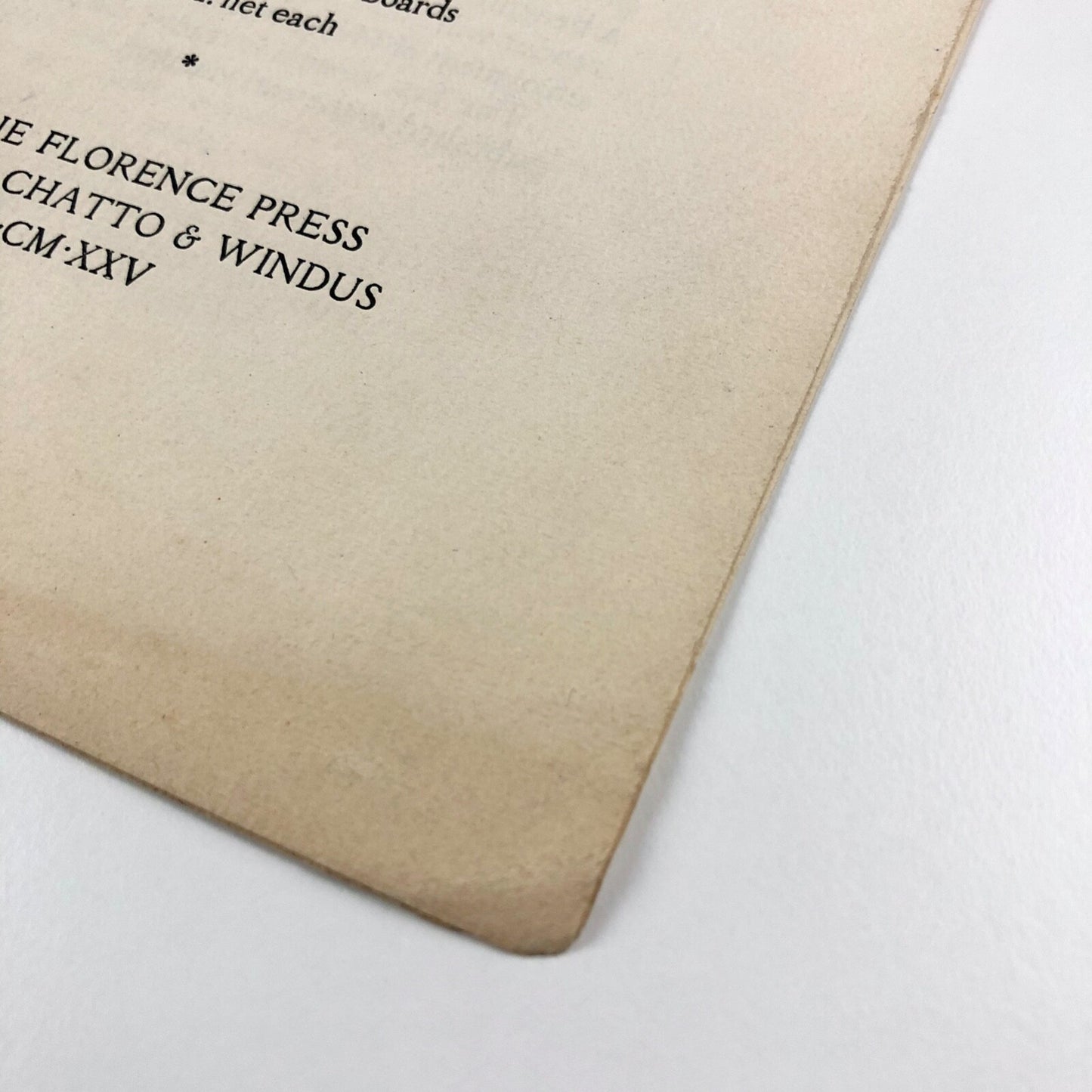The Poems of John Milton prospectus / specimen page | Florence Press, Chatto & Windus, 1925