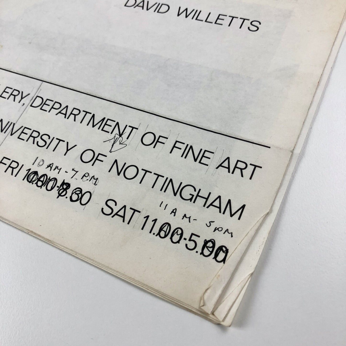 An Exhibition of Work by Artists... | Department of Fine Art, Trent Polytechnic exhibition leaflet, 1975