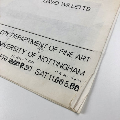 An Exhibition of Work by Artists... | Department of Fine Art, Trent Polytechnic exhibition leaflet, 1975