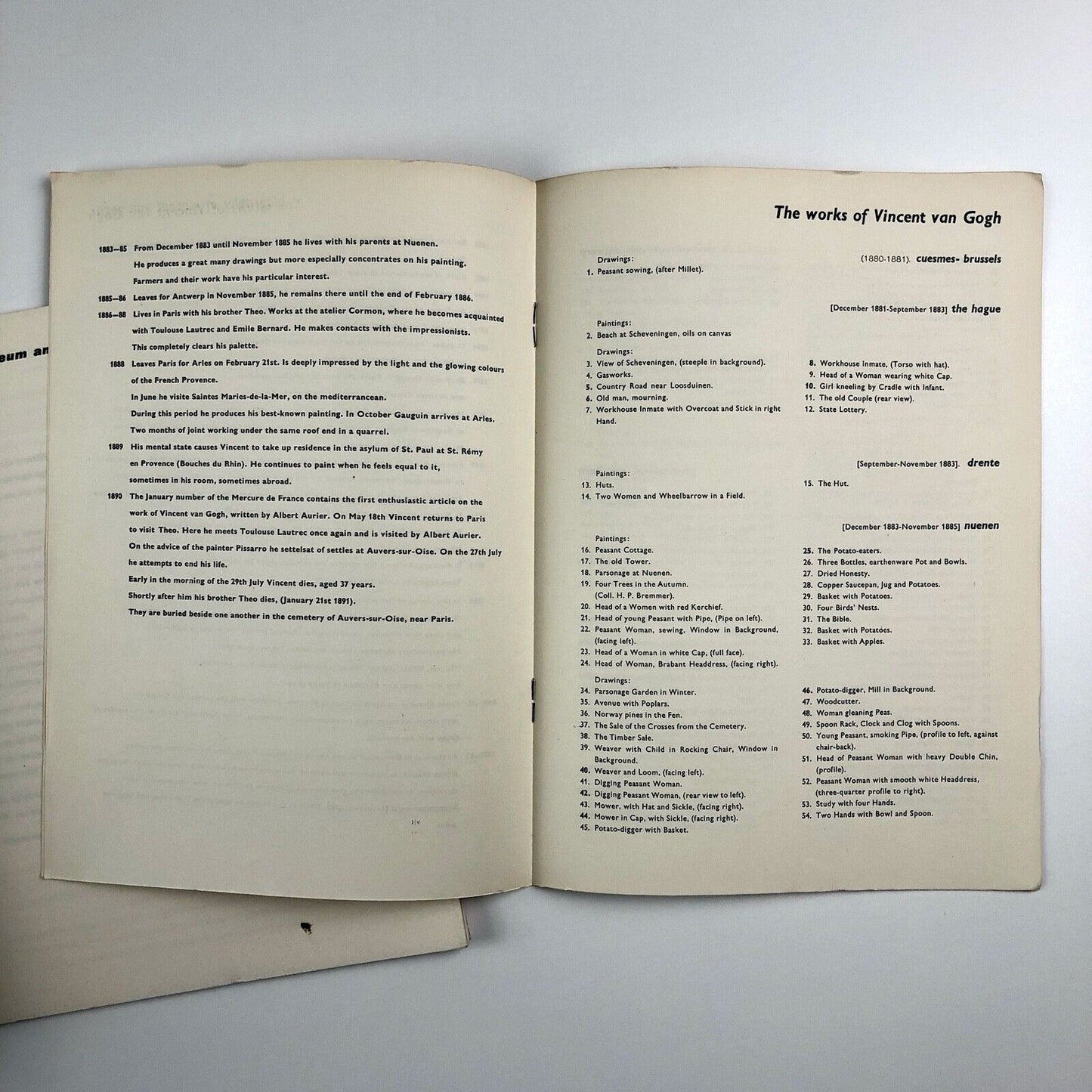 Vincent Van Gogh | Stedelijk Museum exhibition catalogue | Cat. no. 134, 1955