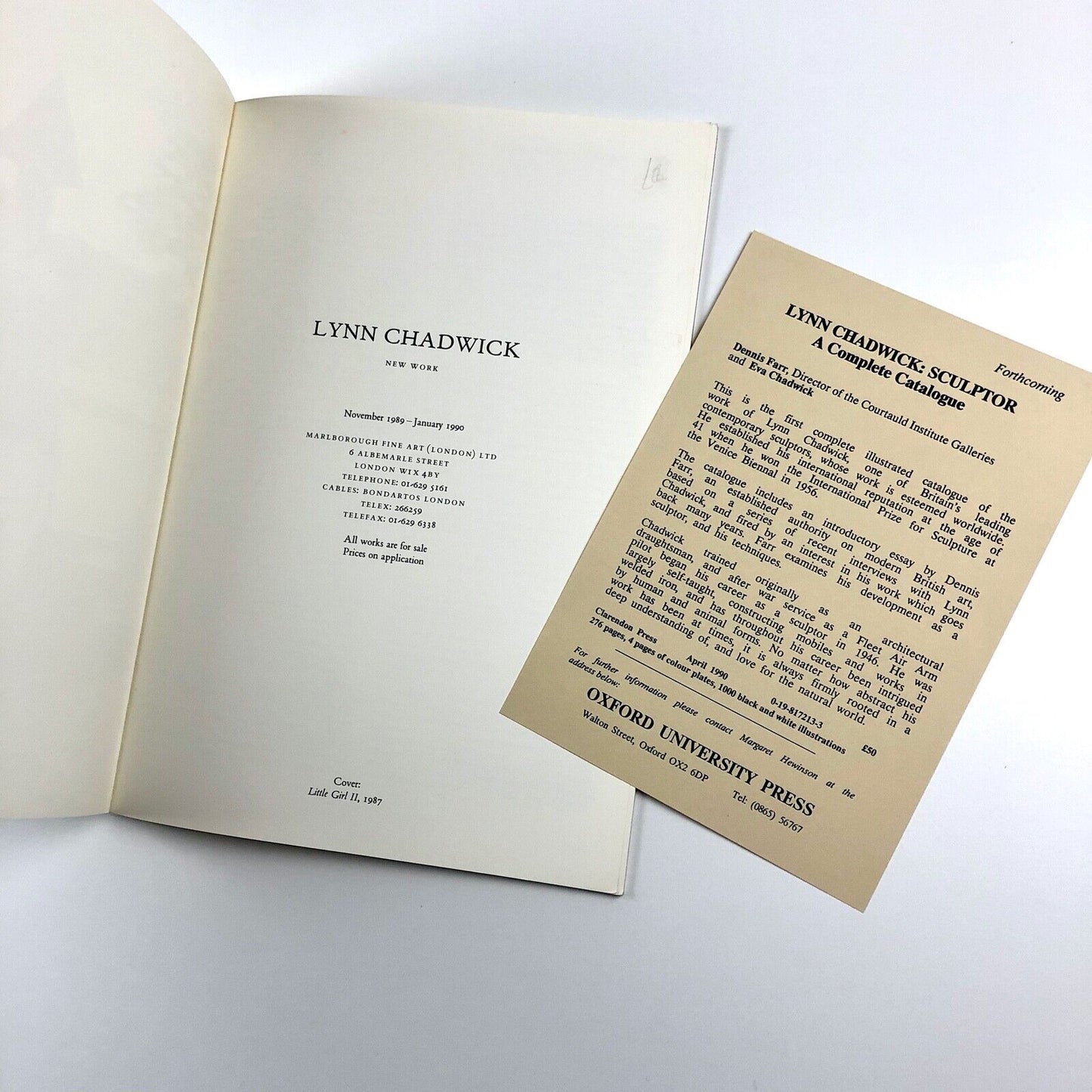 Lynn Chadwick – New Work | Marlborough Fine Art exhibition catalogue, 1989