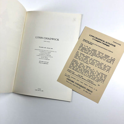Lynn Chadwick – New Work | Marlborough Fine Art exhibition catalogue, 1989