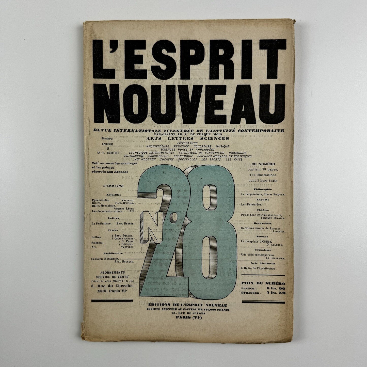 L'Esprit Nouveau journal | Issue No. 28 1925 Amédée Ozenfant and Le Corbusier