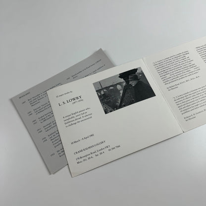 Promotional leaflet for 32 Major Works by L.S. Lowry | Crane Kalman Gallery 1982