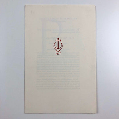 Prospectus for Alphabetum Romanum Felice Feliciano| G. Mardersteig Officina Bodoni, c. 1960