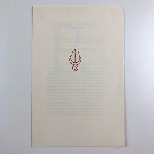 Prospectus for Alphabetum Romanum Felice Feliciano| G. Mardersteig Officina Bodoni, c. 1960