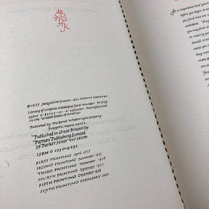 Written Letters – 22 Alphabets for Calligraphers | Jacqueline Svaren, 1980