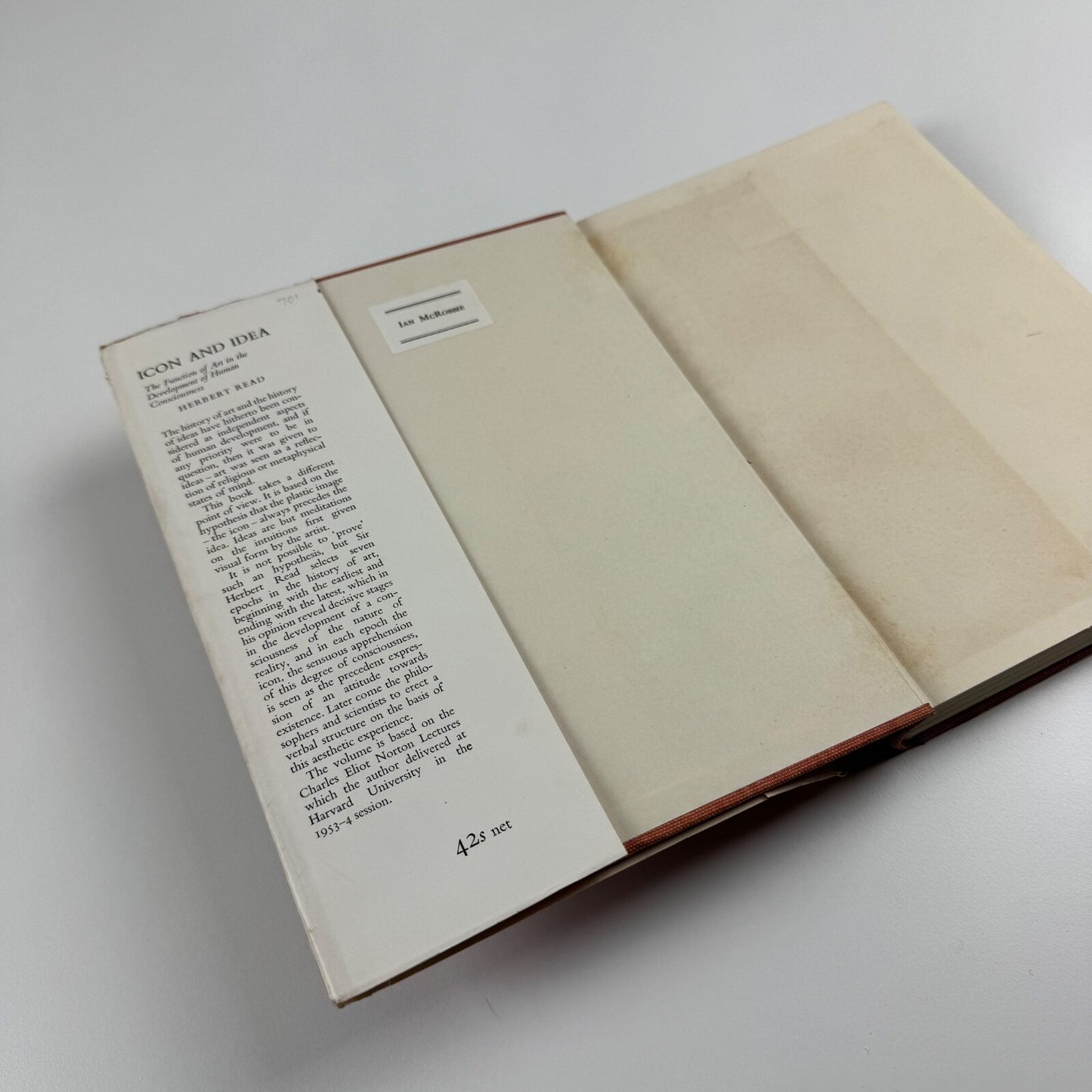 Icon and Idea. The Function of Art in the Development of Human Consciousness by Herbert Read | Faber & Faber, 1955