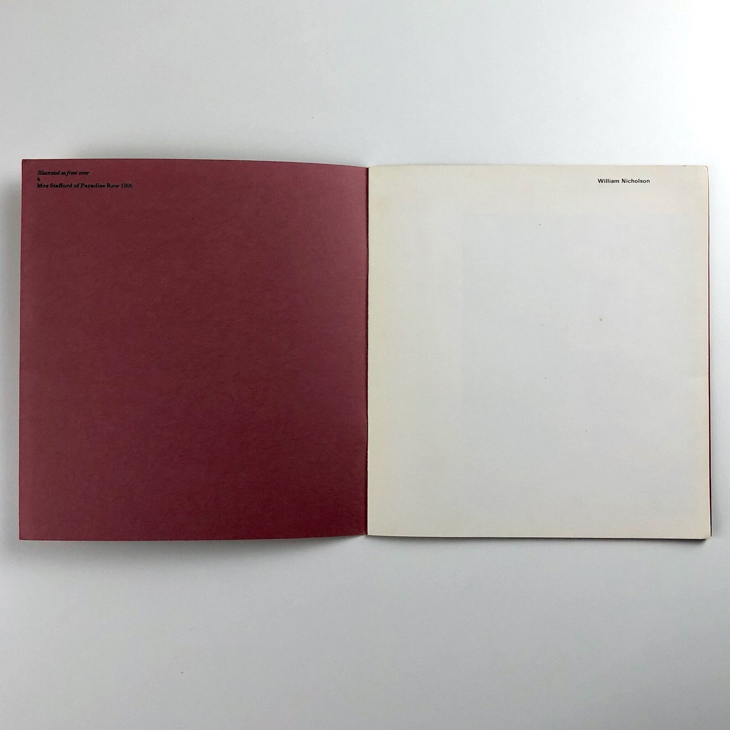 Sir William Nicholson 1872–1949 | Marlborough exhibition catalogue, March 1967