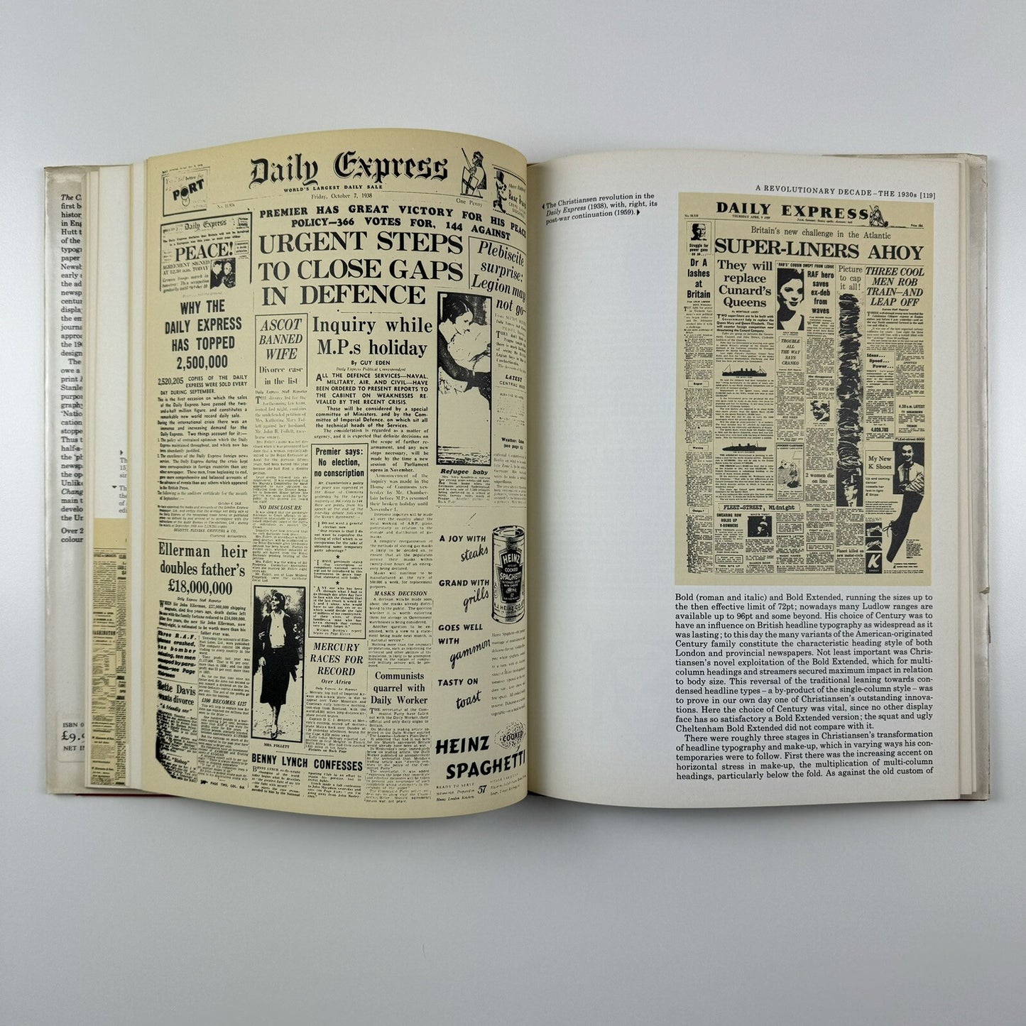 The Changing Newspaper – Typographic trends in Britain and America | Allen Hutt | Gordon Fraser, 1973