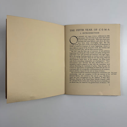 The fifth year of CEMA | Report on the work of CEMA for 1944