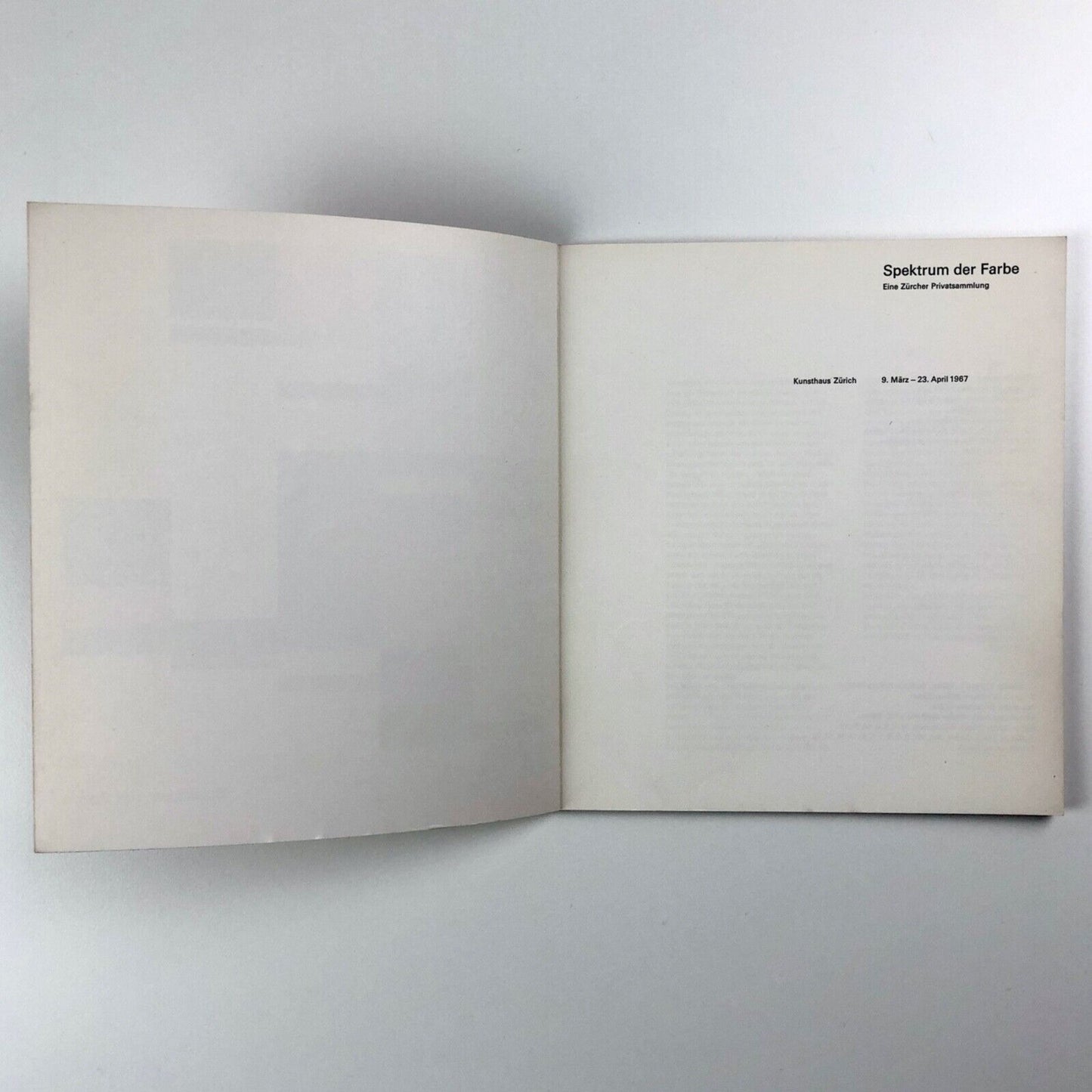 Spektrum der Farbe. Eine Zürcher Privatsammlung | Kunsthaus Zürich, 1967