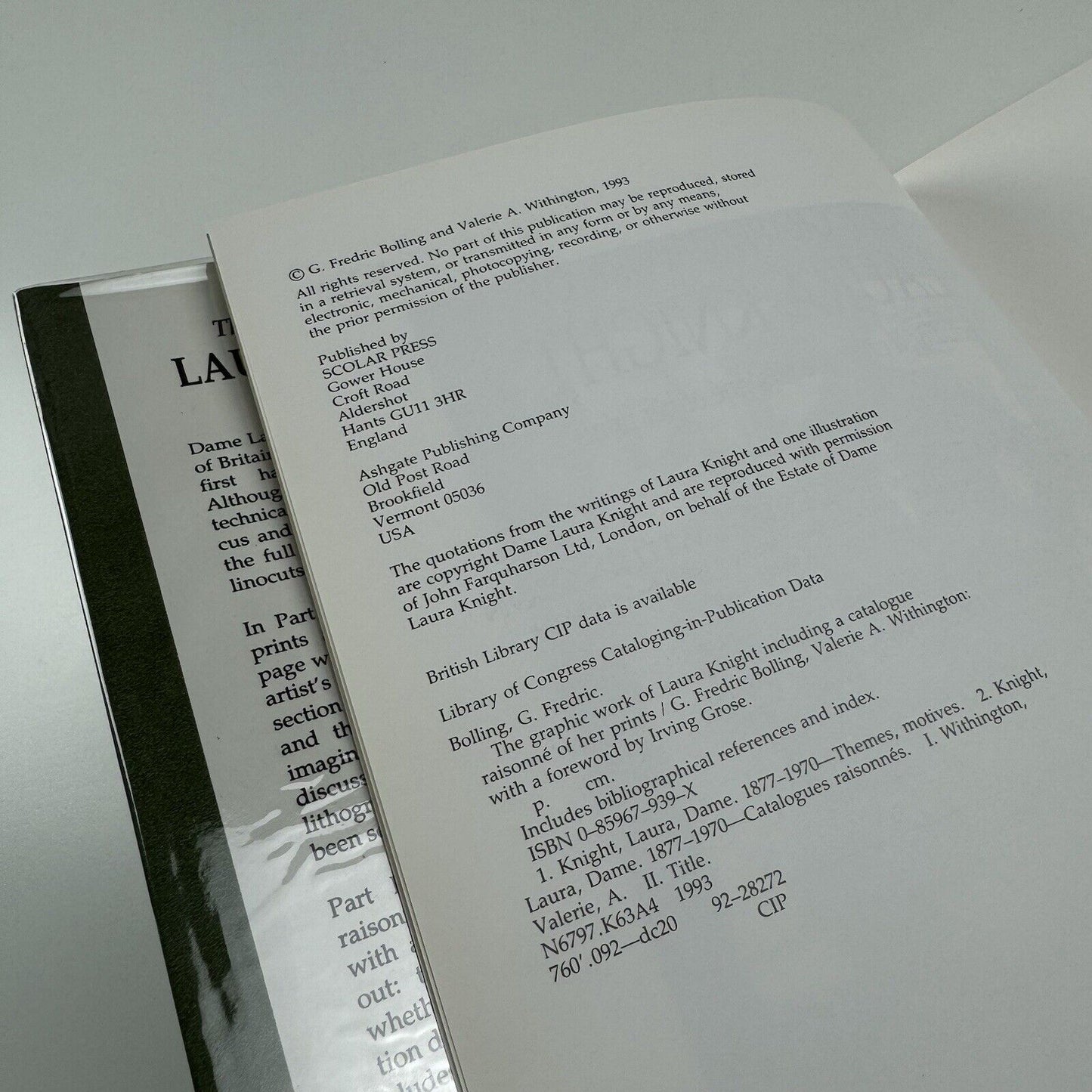 The Graphic Work of Dame Laura Knight | G. Fredric Bolling & Valerie A. Withington | Scolar Press, 1983