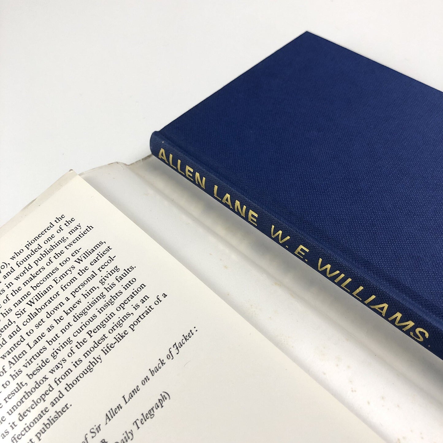 Allen Lane. A personal portrait by W.E. Williams | The Bodley Head, 1973