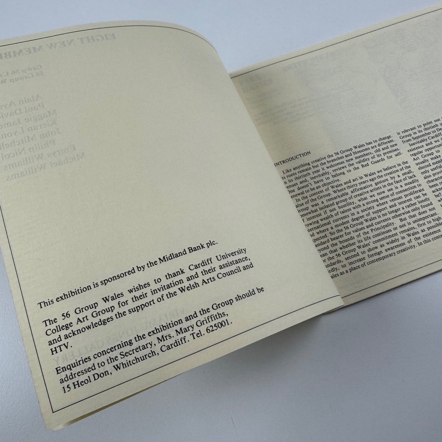 56 Group Wales. Eight new members | Viriamu Jones Gallery, Cardiff, 1986