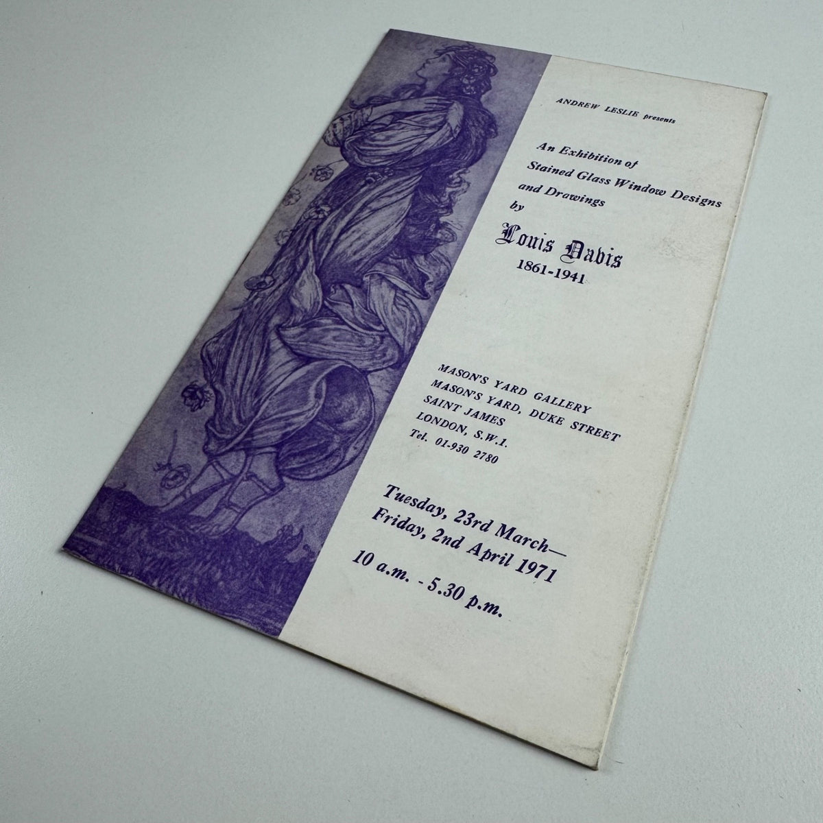 An Exhibition of Stained Glass Window Designs and Drawings by Louis Davis | Andrew Leslie Mason's Yard Gallery 1971