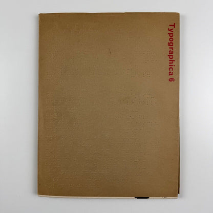 Typographica 6 new series, December 1962. Edited by Herbert Spencer.  Notebook by Robert Brownjohn. Lund Humphries | braille