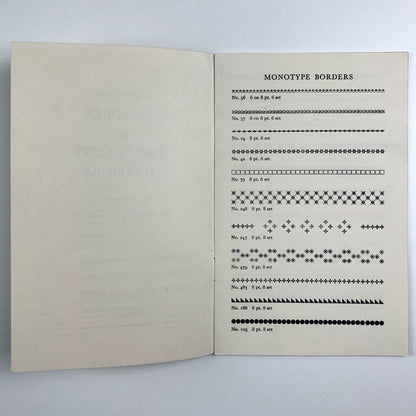 Leaflet A Collection of Borders & Decorative Material in use in the Printing Department Guildford School of Art, undated