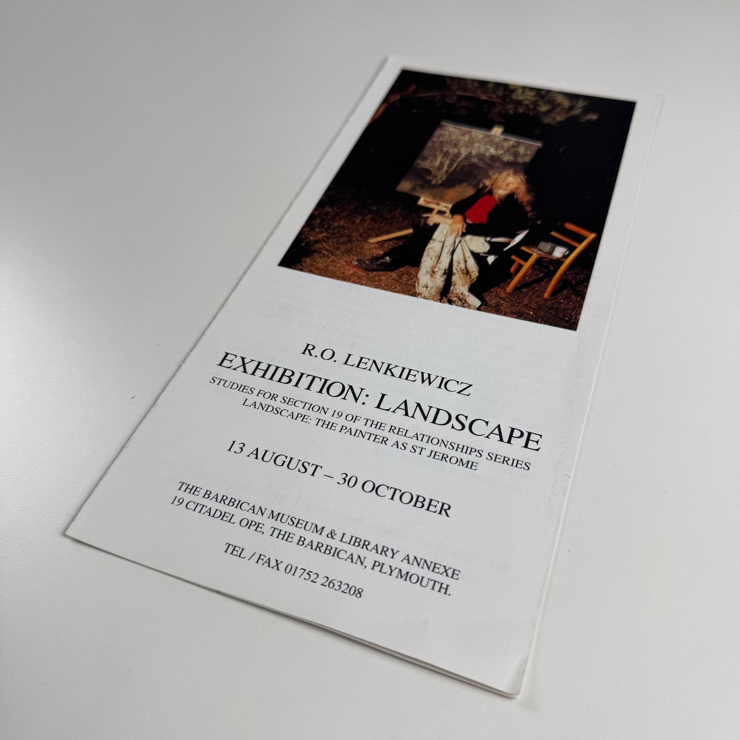 Leaflet R.O. Lenkiewicz. Landscape | Barbican Museum & Library Plymouth 1995