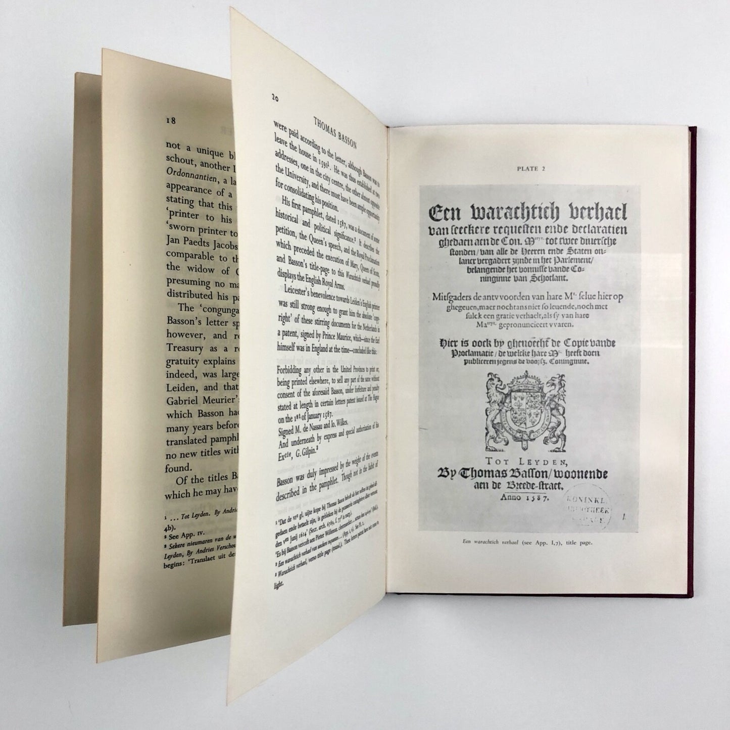 Thomas Basson 1555-1613 – English Printer at Leiden | J. A. Van Dorsten, 1961