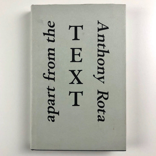 Apart from the Text by Anthony Rota | Oak Knoll Press, 1998