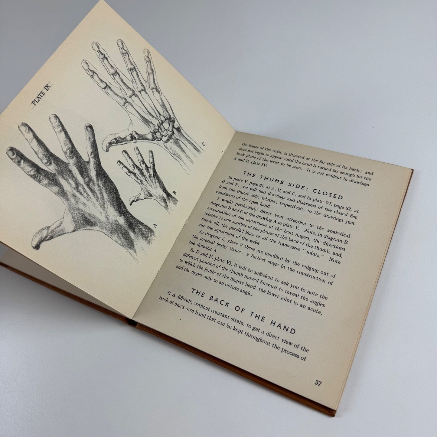 How to draw hands by Oliver Senior | The Studio, 1953 reprint Simon Brett bookplate