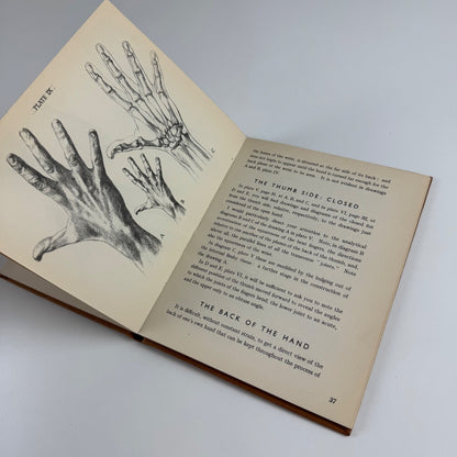 How to draw hands by Oliver Senior | The Studio, 1953 reprint Simon Brett bookplate